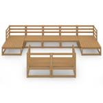 Garten-Lounge-Set (9-teilig) 3009743-1 Braun - Massivholz - Holzart/Dekor - 70 x 30 x 70 cm