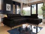 Ecksofa Nord Premium Schwarz - Ecke davorstehend rechts