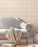 Landhaustapete Karriert PVC-Frei Beige