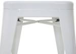 Hocker A73 Metall (6er-Set) Reinweiß