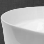 Waschbecken Ovalform 605x380x125 mm Weiß Weiß - Keramik - 38 x 13 x 61 cm