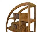Abgerundetes Bücherregal aus Massivholz Braun - Holz teilmassiv - 80 x 150 x 40 cm