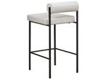 Tabouret de bar AMAYA Noir - Gris - Gris lumineux