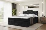 Boxspringbett VILA-1 KING Schwarz - Breite: 120 cm