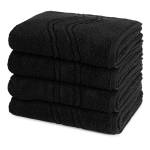 Cashmere feeling Handtuch-Set (4er-Set) Schwarz