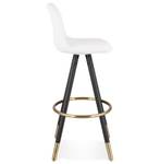 Tabouret De Bar CLARISSE Blanc - Bois massif - 41 x 97 x 41 cm