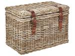 Korb IRBID 2-tlg Blau - Braun - Rattan - 37 x 20 x 20 cm