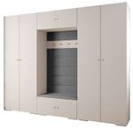 Garderobe Inova 2 Z9 Gold - Grau - Weiß - Gold