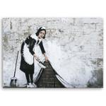 Wandbilder Banksy Sweeping Maid XXL 120 x 80 cm