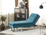 Chaiselongue LOIRET Blau - Petrol - Silber