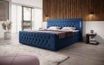 Boxspringbett Charme Blau - Breite: 200 cm - H2