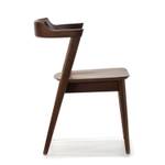 Pack 2 chaises Venus, Couleur Noyer Marron - Bois manufacturé - Bois massif - 58 x 76 x 58 cm