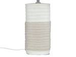 Lampe de table NAVIA Beige - Blanc - Porcelaine - 30 x 50 x 30 cm