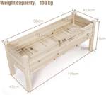 Hochbeet Pflanzbeet Pflanztrog Braun - Holzwerkstoff - 44 x 51 x 120 cm