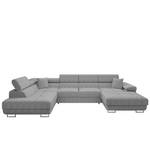 Ecksofa Torezio Bis Cord Grau - Ecke davorstehend links