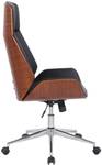 Chaise de bureau Varel Noir - Imitation noyer