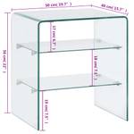 Couchtisch 284727 Glas - Metall - 40 x 56 x 50 cm