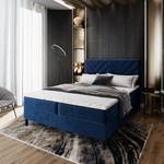 Boxspringbett ROKIS Blau - Textil - 140 x 98 x 207 cm