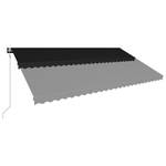 Auvent rétractable 3007207-1 Anthracite - Profondeur : 600 cm