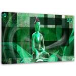Leinwandbilder Buddha Zen Grün Orient 60 x 40 cm