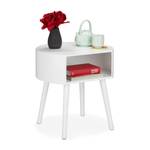 Table d'appoint avec casier support Blanc - Bois manufacturé - 46 x 48 x 40 cm