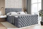 Boxspringbett BOXI8-Z KING Hellgrau - Breite: 140 cm