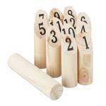 Kubb Wikingerspiel Schwarz - Braun - Holzwerkstoff - 5 x 23 x 5 cm