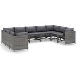 Garten-Lounge-Set (9-teilig) 3009676-27 Anthrazit - Grau