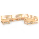 Garten-Lounge-Set (10-teilig) 3009726-1 Braun - Massivholz - Holzart/Dekor - 70 x 30 x 70 cm