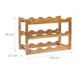 Weinregal klein Walnuss Braun - Holzwerkstoff - 21 x 28 x 42 cm