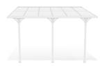 Pergola/Carport KLEO adossé Blanc - Largeur : 400 cm