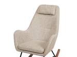 Fauteuil à bascule ARRIE Beige - Noir - Crème - Chêne clair