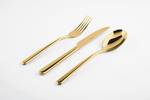 Besteckset Linear 24-teilig Gold