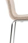 Tabouret de bar Hover Blanc crème - Argenté