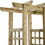 Garten-Pergola M627365 Braun - Holzwerkstoff - 230 x 198 x 60 cm