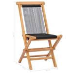 Chaise de jardin Noir - Bois massif - Bois/Imitation - 62 x 90 x 46 cm