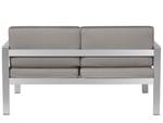 Sitzgruppe SALERNO 4-tlg Grau - Silber - Metall - 142 x 80 x 70 cm