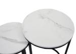 Lot de 2 tables d'appoint K46 Noir - Blanc