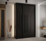 ARMOIRE À PORTES COULISSANTES DAVOS 8 Noir - Largeur : 160 cm