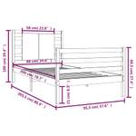 Bettgestell-K-2832 Braun - Breite: 96 cm