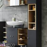 Mobilier de salle de bains Aquis Anthracite - Imitation chêne de Sonoma