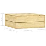 Gartentisch 49039 Braun - Massivholz - Holzart/Dekor - 75 x 31 x 75 cm