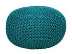 Sitzpouf Runde Türkis - 55 x 37 x 55 cm - Kunststoff