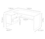 Schreibtisch Greensboro Braun - Holzwerkstoff - 108 x 73 x 145 cm