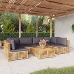 Garten-Lounge-Set 3028565-23 (7-teilig) Grau - Massivholz - Holzart/Dekor - 69 x 60 x 69 cm