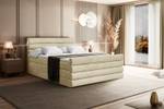 Boxspringbett CELESTIA-Z KING Ecru - Breite: 180 cm