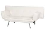 3-Sitzer Sofa BRISTOL Silber - Weiß - Tiefe: 74 cm