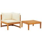 Garten-Lounge-Set (2-teilig) 3011703-3 Weiß - Massivholz - Holzart/Dekor - 66 x 60 x 66 cm