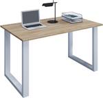 Bureau Table d'ordinateur Lona U Blanc Imitation chêne de Sonoma - Largeur : 1 cm