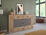 Sideboard Freno 1 Grau - Holz teilmassiv - 160 x 90 x 40 cm